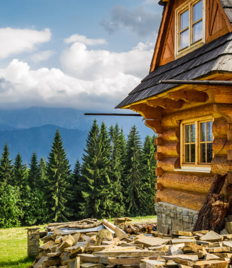 Rural cottage in the mountains